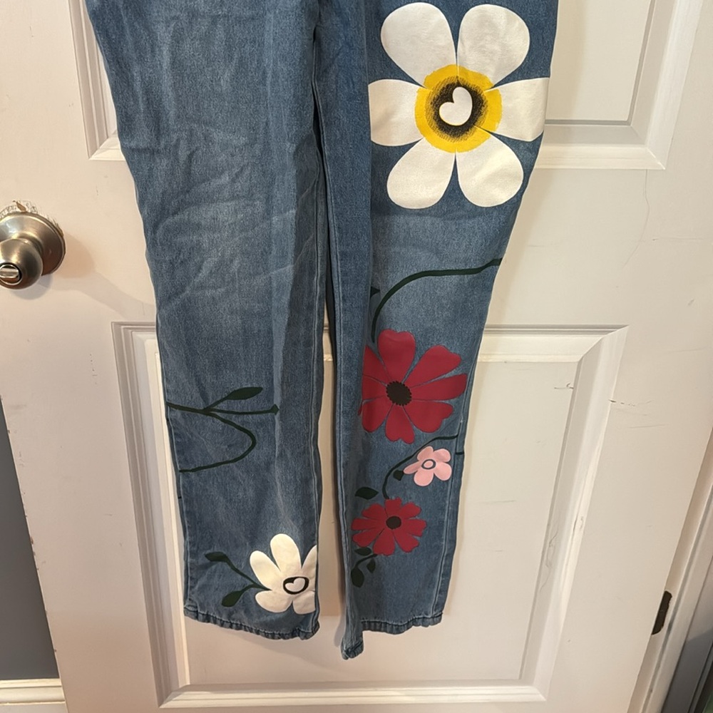 Amazon Essentials Blue Floral Jumpsuit - image 3